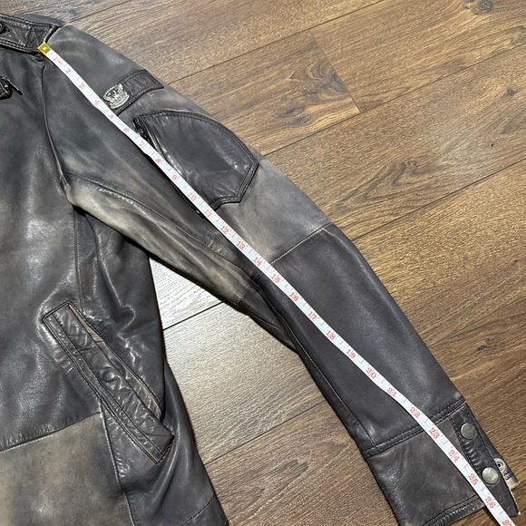 Diesel Men's Distressed leather Coat - Picture 14 of 16